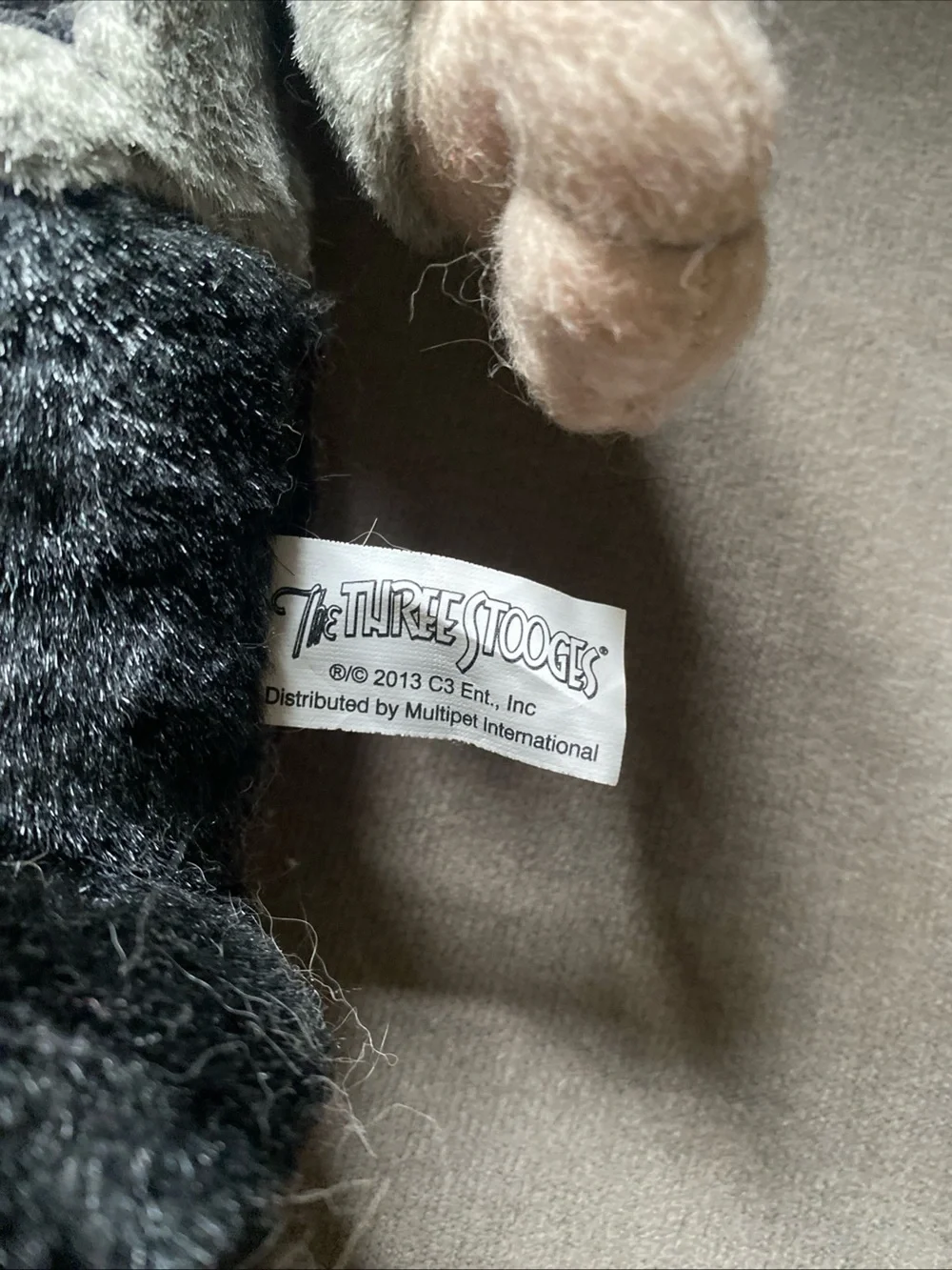 The Three Stooges Plush Collectible - Curly in Gray Outfit